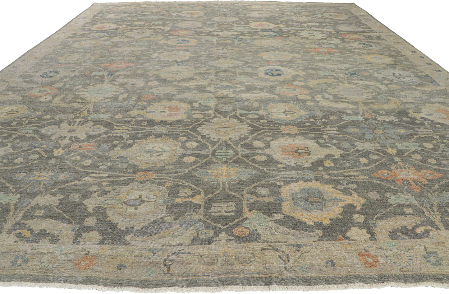12 x 15 Vintage-Inspired Oushak Rug 30836