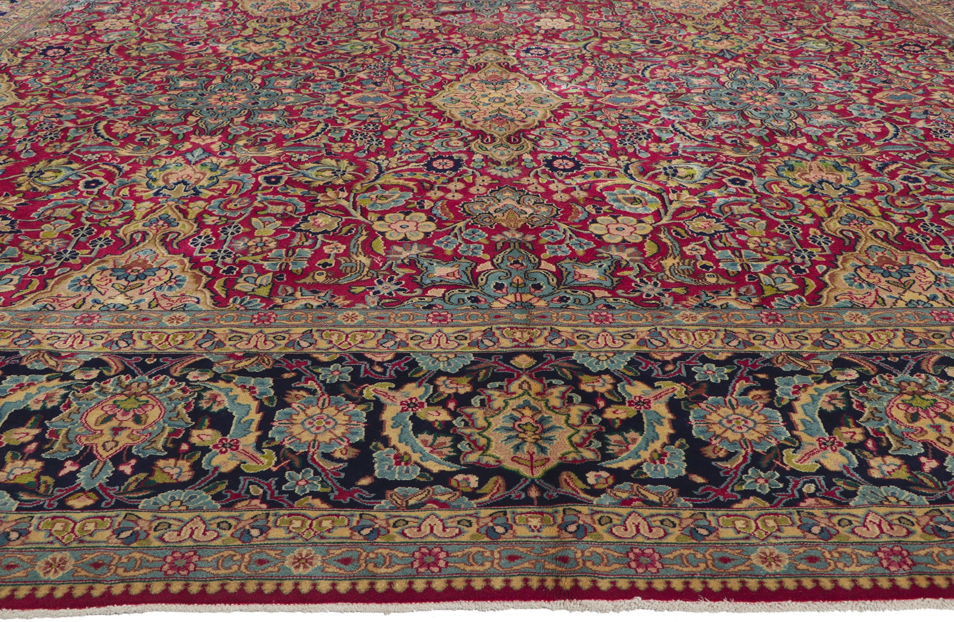 12 x 16 Vintage Persian Kerman Rug 61193