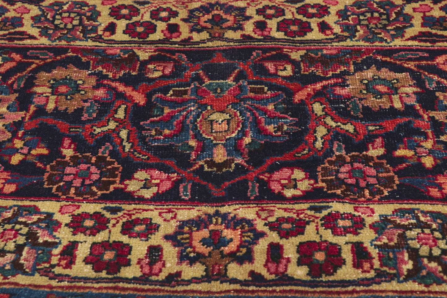 12 x 17 Antique Persian Mashhad Rug 61201