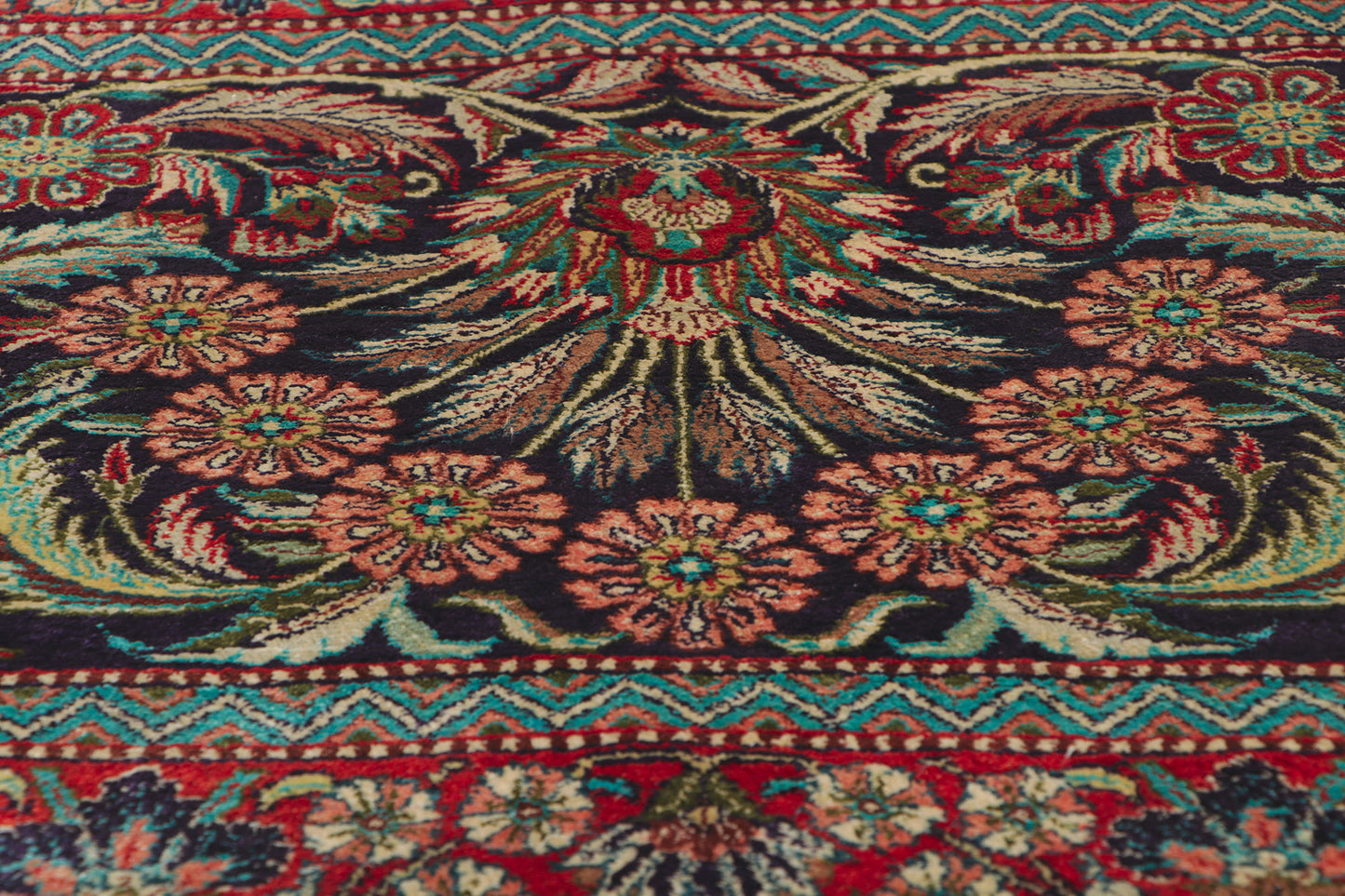 12 x 18 Vintage Chinese Tabriz Silk Rug 78337