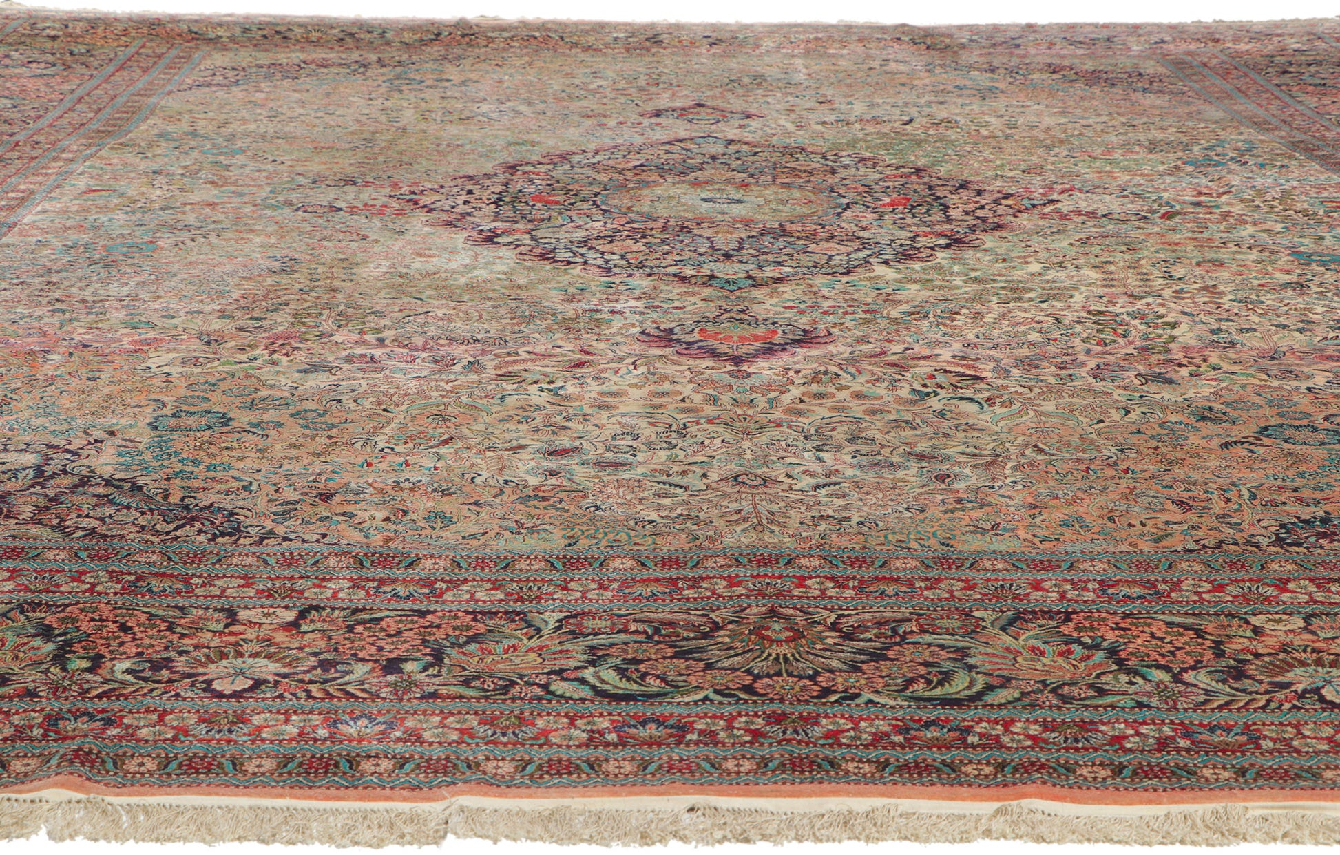 12 x 18 Vintage Chinese Tabriz Silk Rug 78337