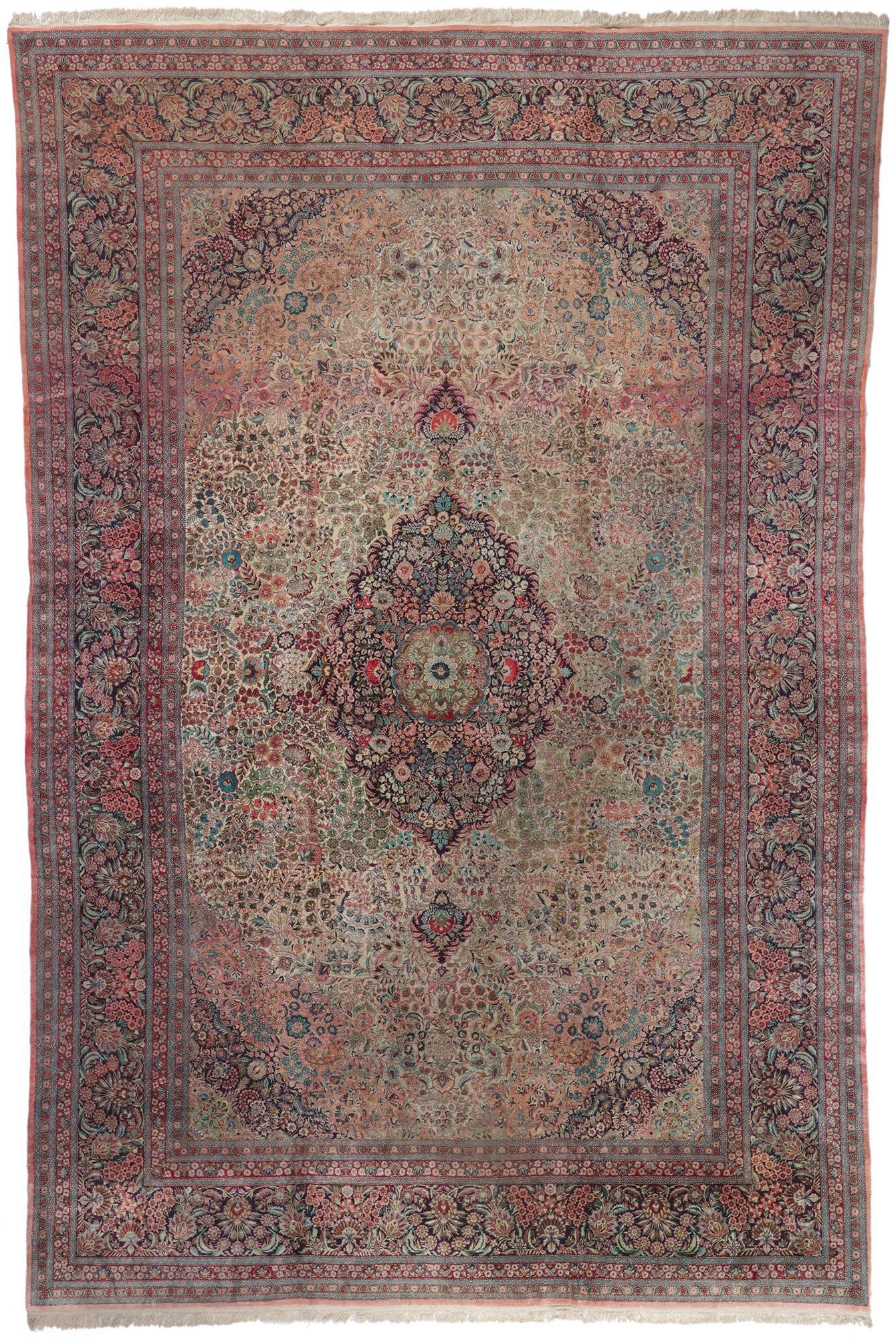 12 x 18 Vintage Chinese Tabriz Silk Rug 78337