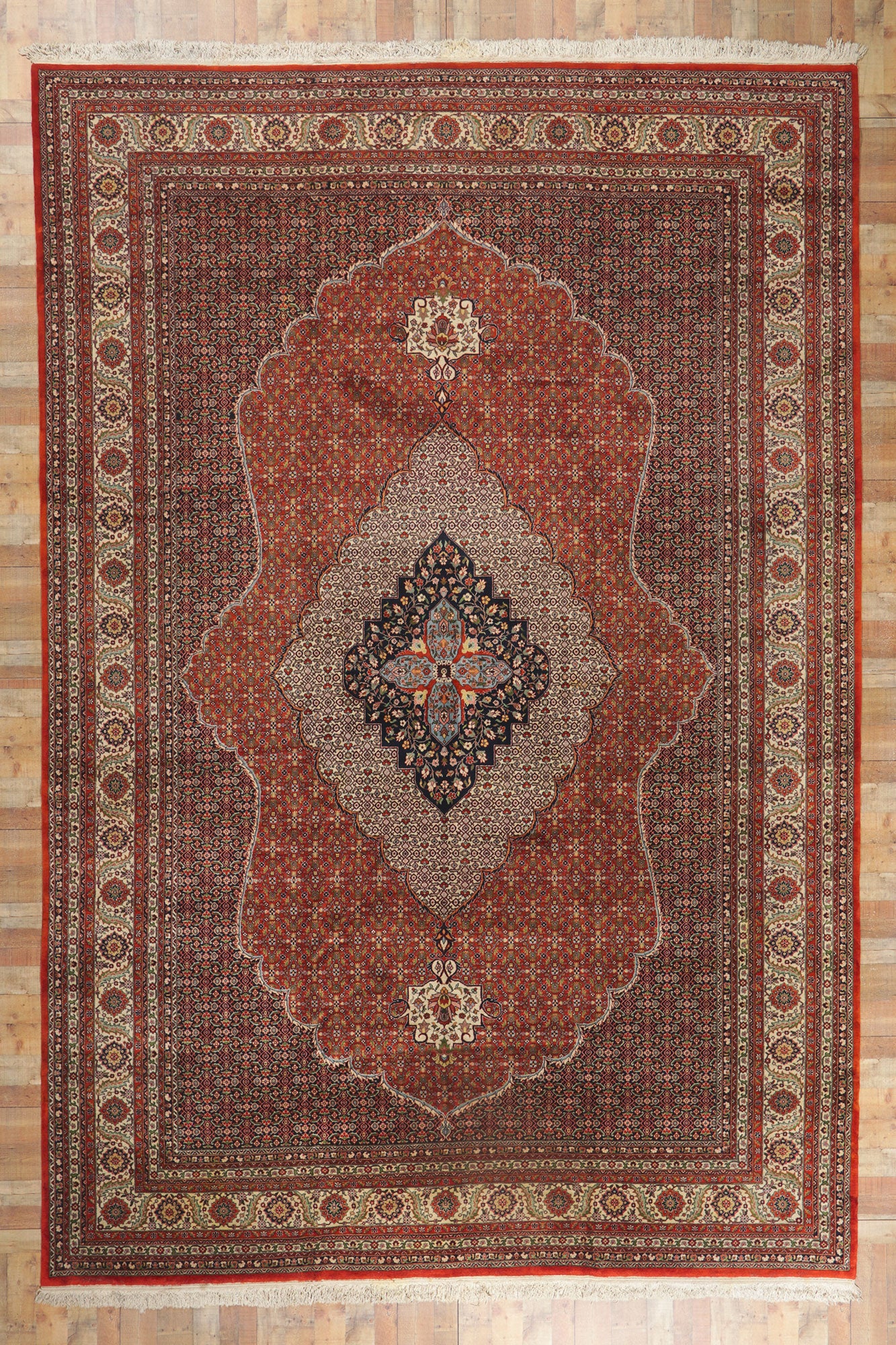 12 x 18 Vintage Persian Tabriz Rug 78414