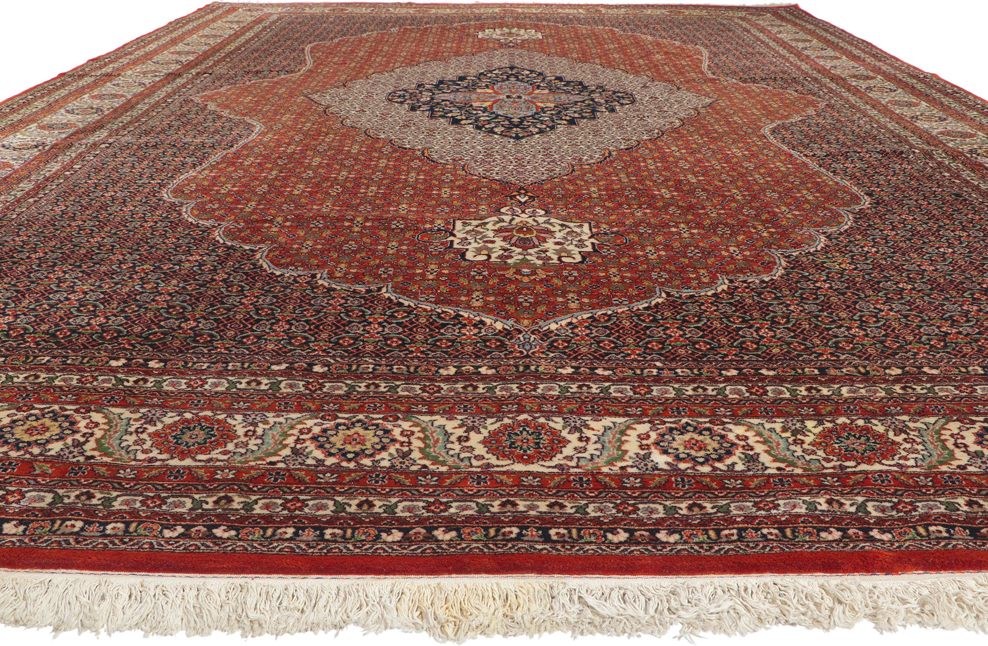 12 x 18 Vintage Persian Tabriz Rug 78414