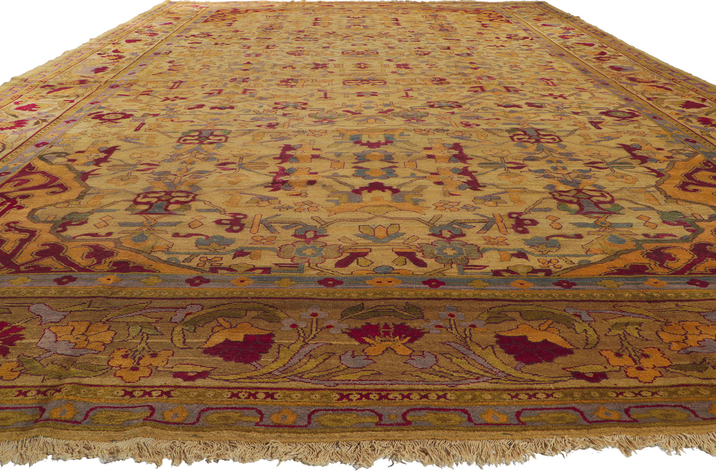 12 x 19 Antique Indian Agra Rug 70247
