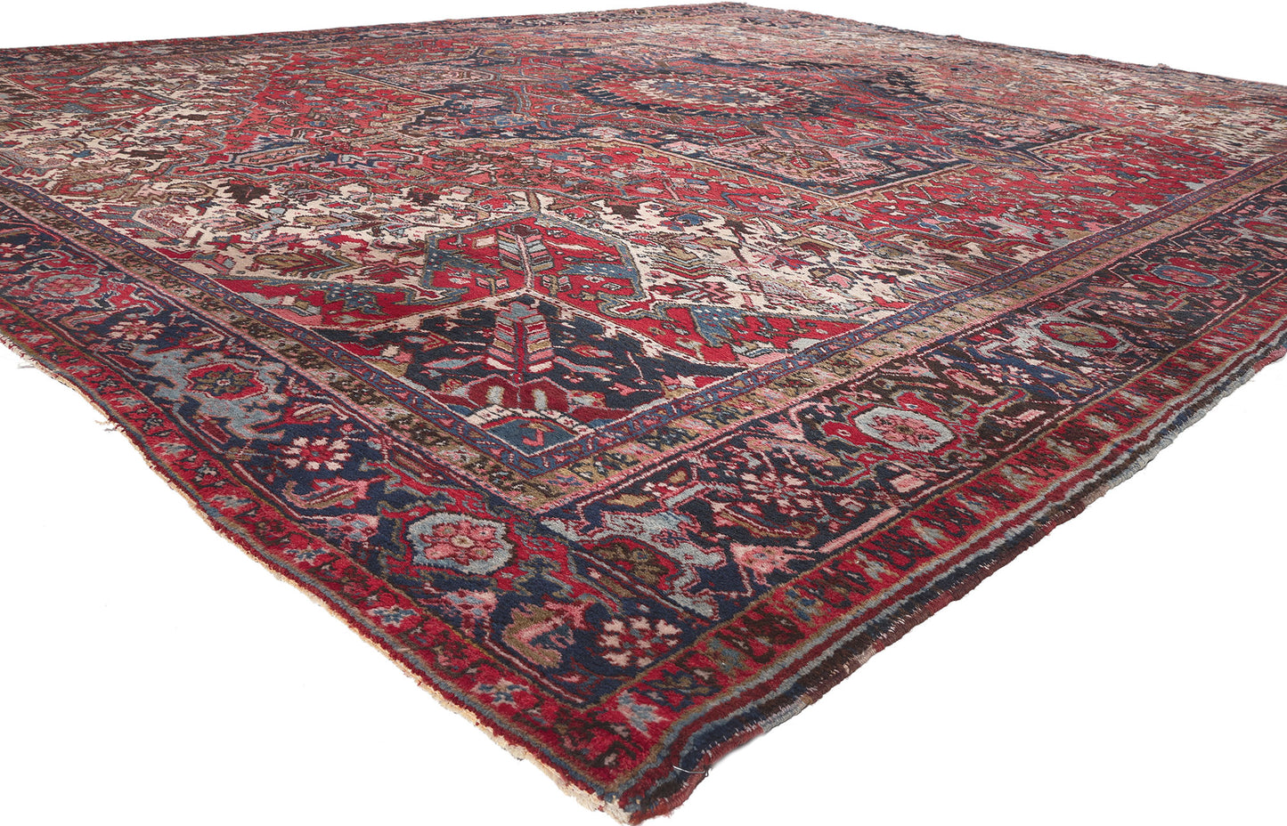 12 x 15 Antique Persian Heriz Rug 78540