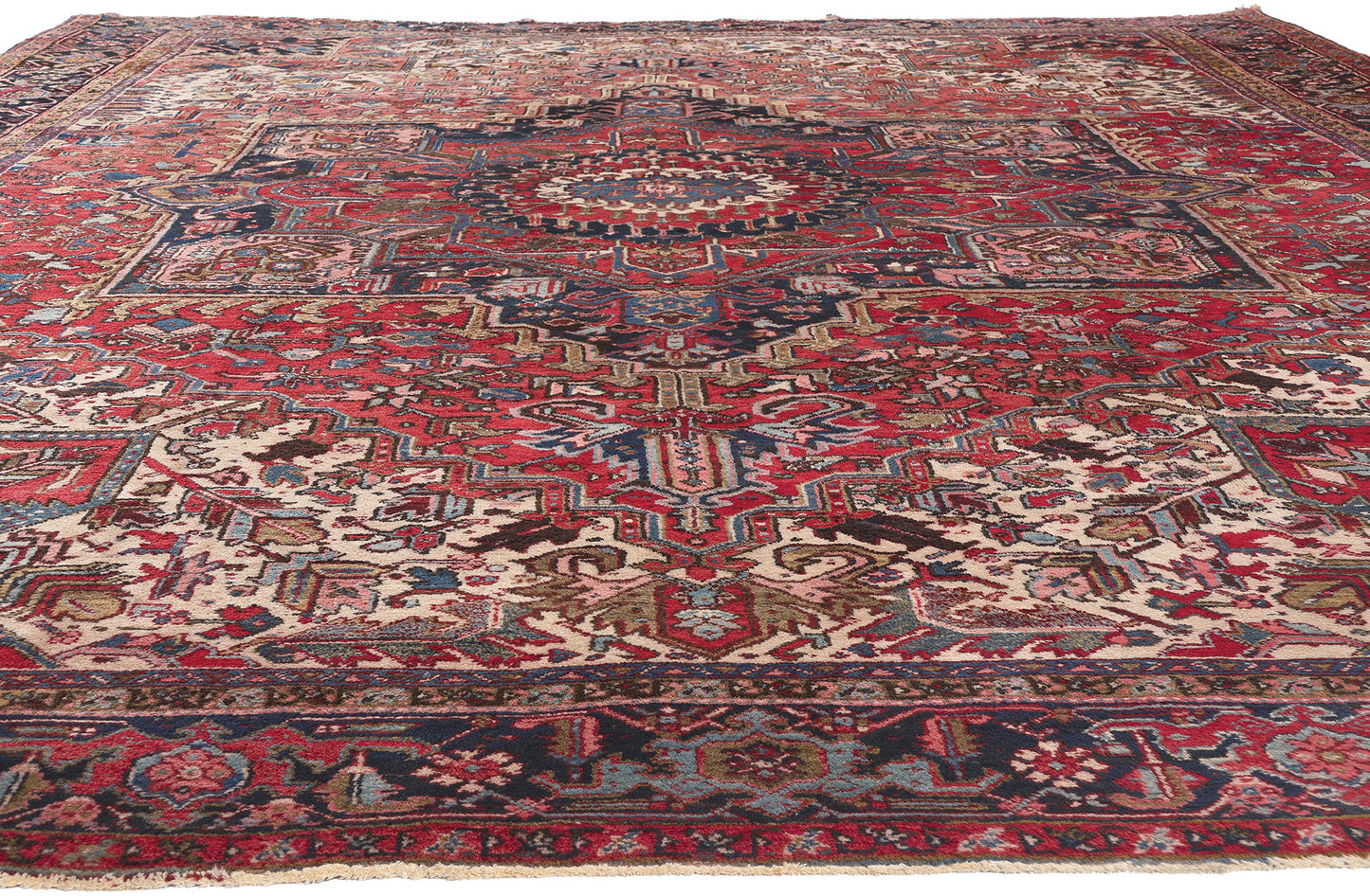 12 x 15 Antique Persian Heriz Rug 78540