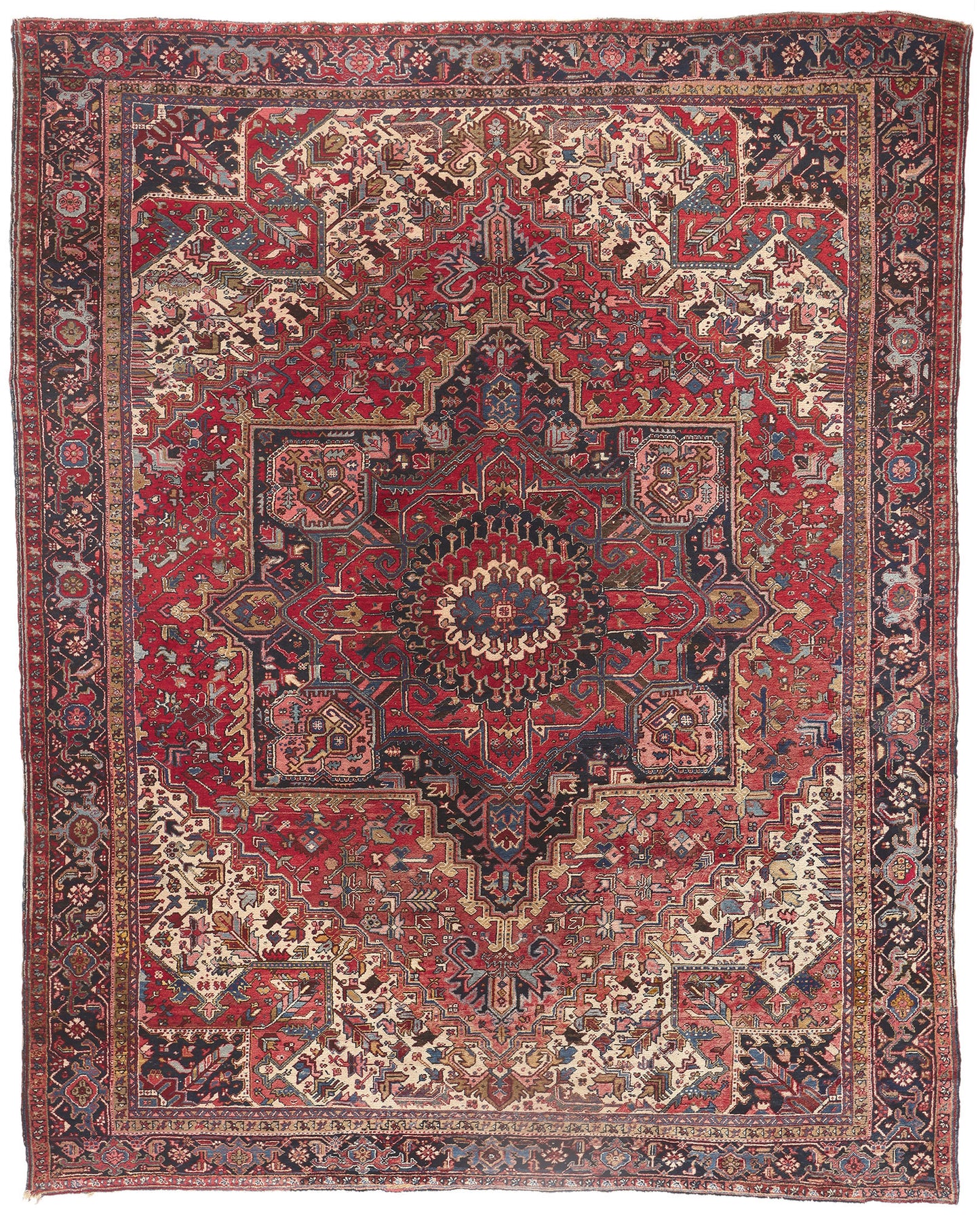 12 x 15 Antique Persian Heriz Rug 78540