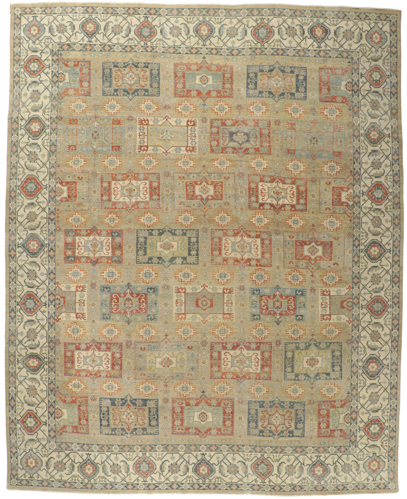 12 x 15 Vintage-Inspired Oushak Rug 30631