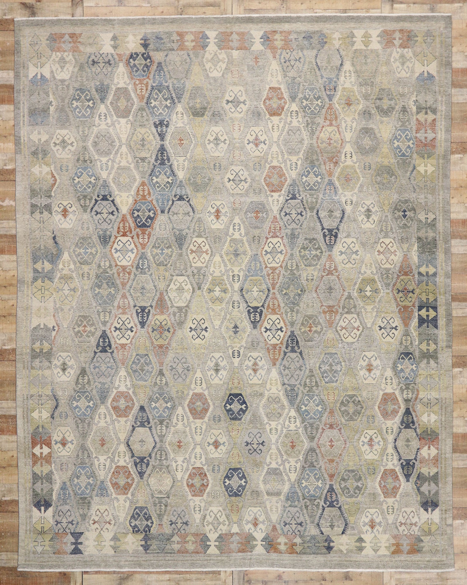 12 x 15 Vintage-Inspired Oushak Rug 30626