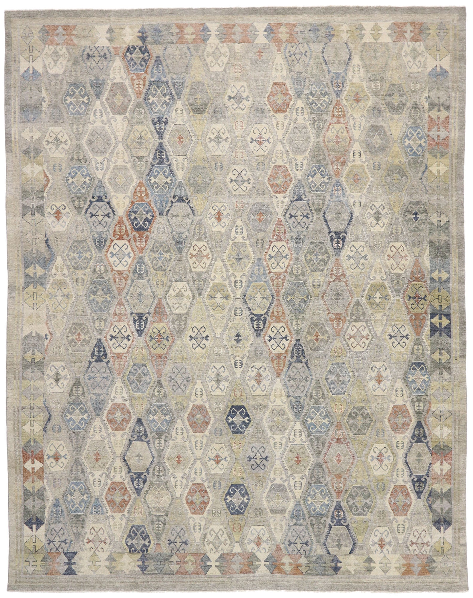12 x 15 Vintage-Inspired Oushak Rug 30626