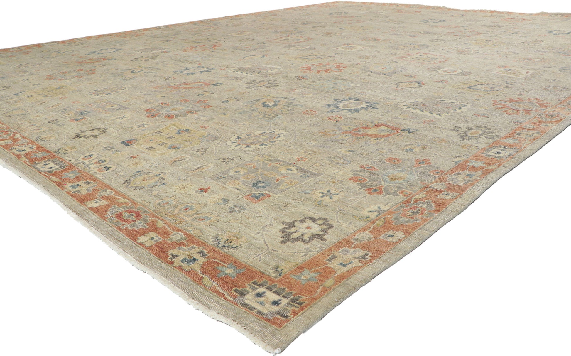 12 x 15 Vintage-Inspired Oushak Rug 30629