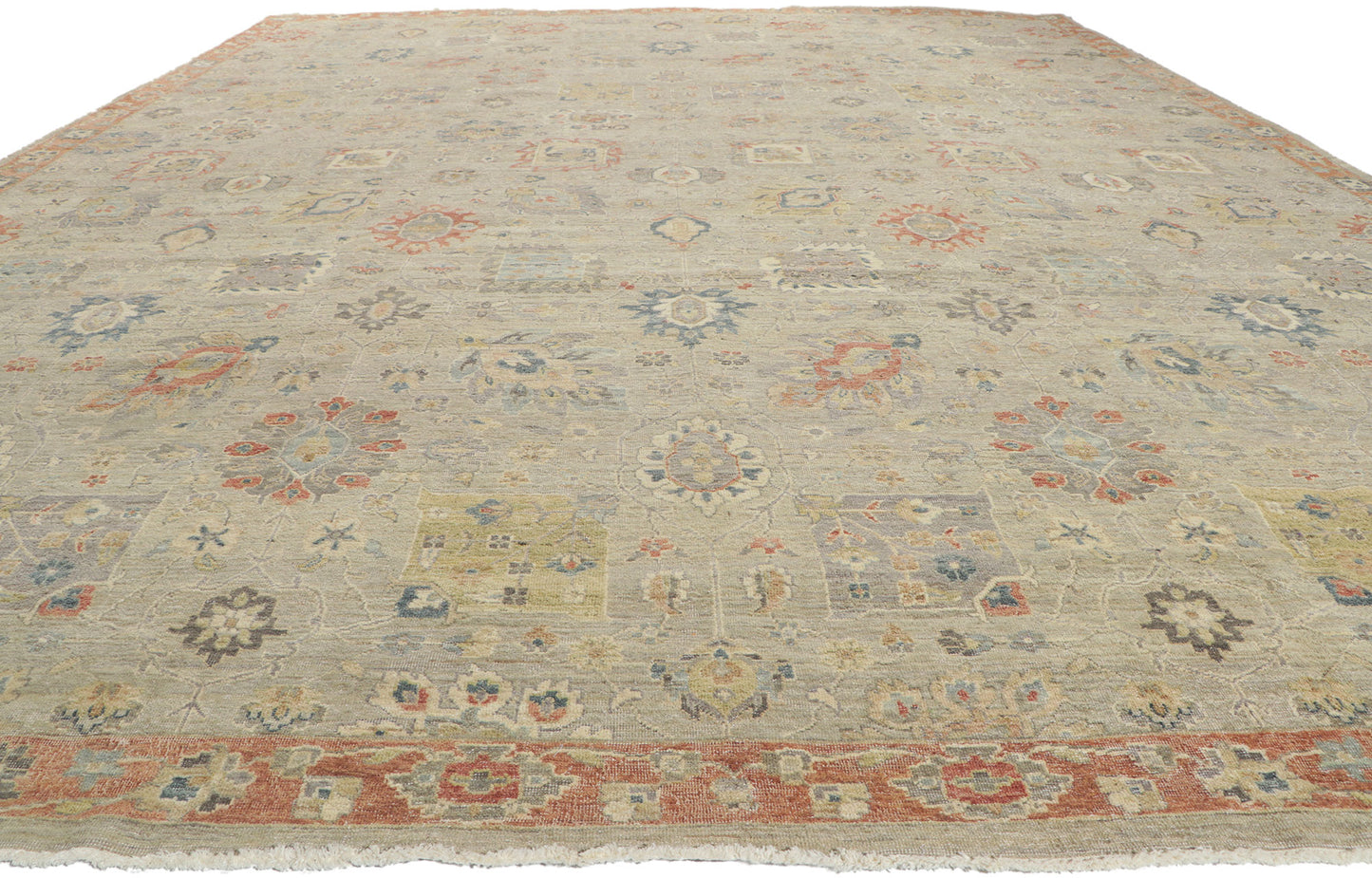 12 x 15 Vintage-Inspired Oushak Rug 30629
