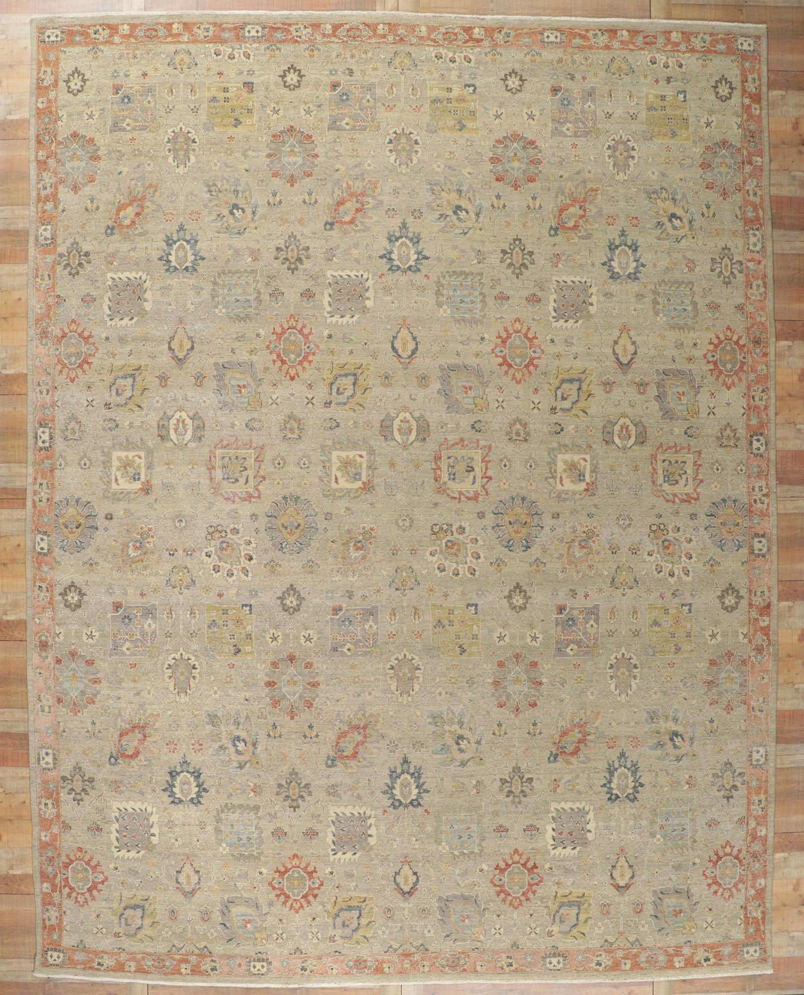 12 x 15 Vintage-Inspired Oushak Rug 30629