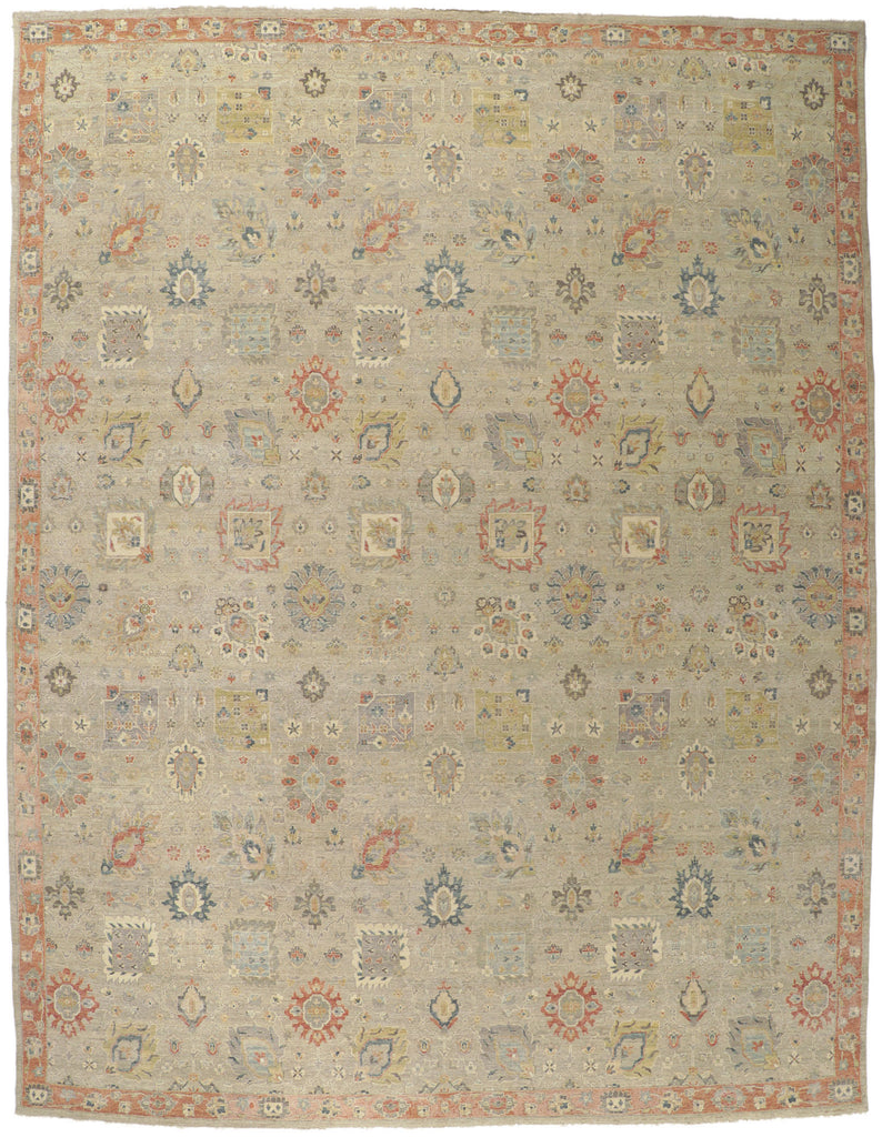 12 x 15 Vintage-Inspired Oushak Rug 30629
