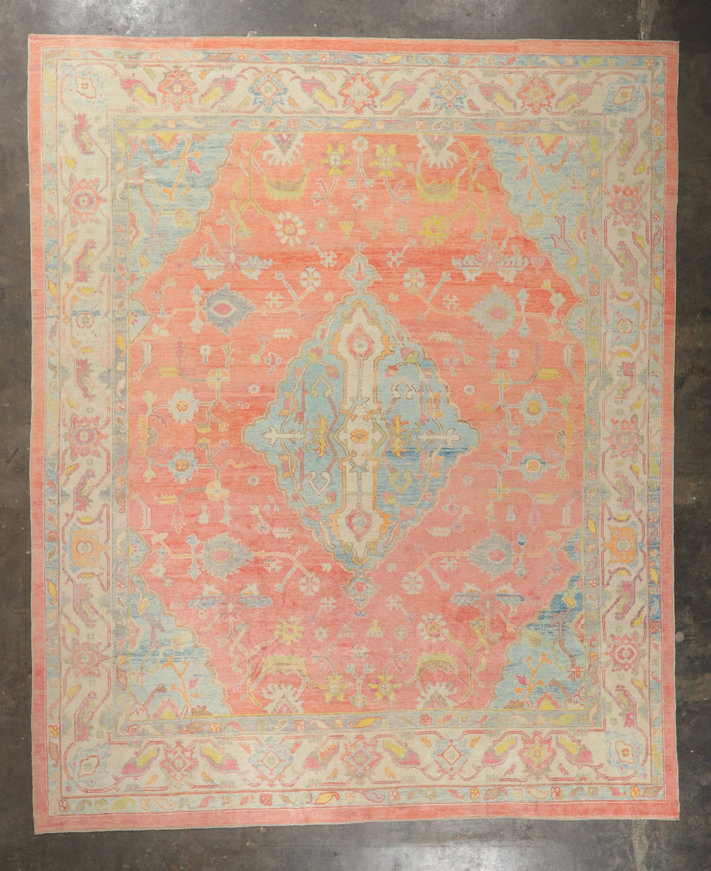 13 x 16 Colorful Turkish Oushak Rug 53797
