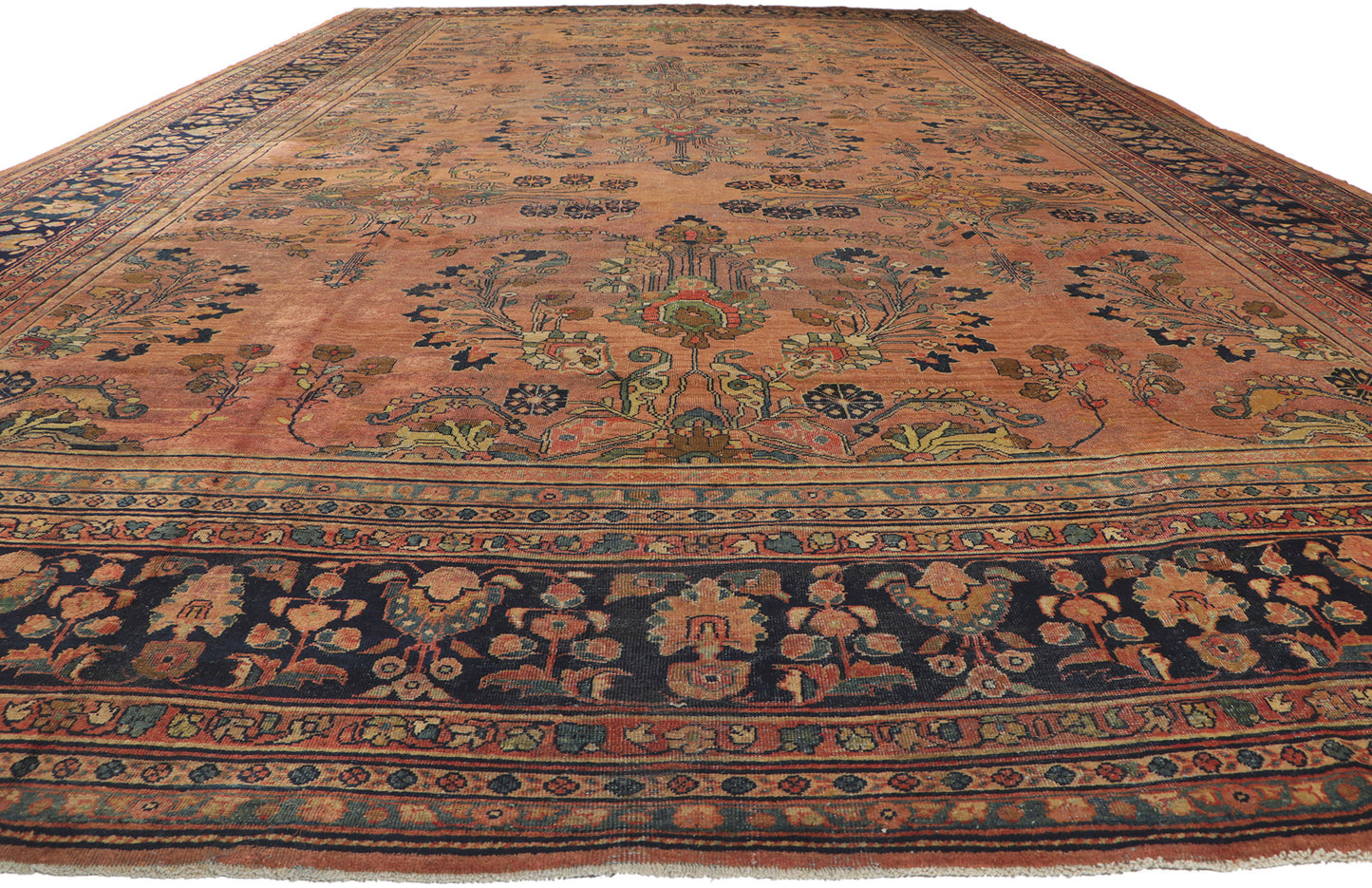 13 x 23 Antique Persian Mahal Rug 72045
