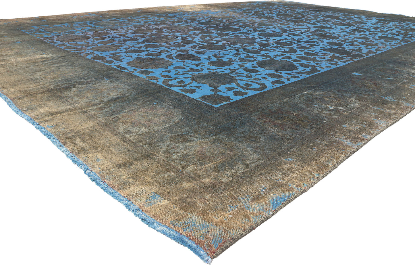 13 x 19 Vintage Persian Overdyed Rug 78579