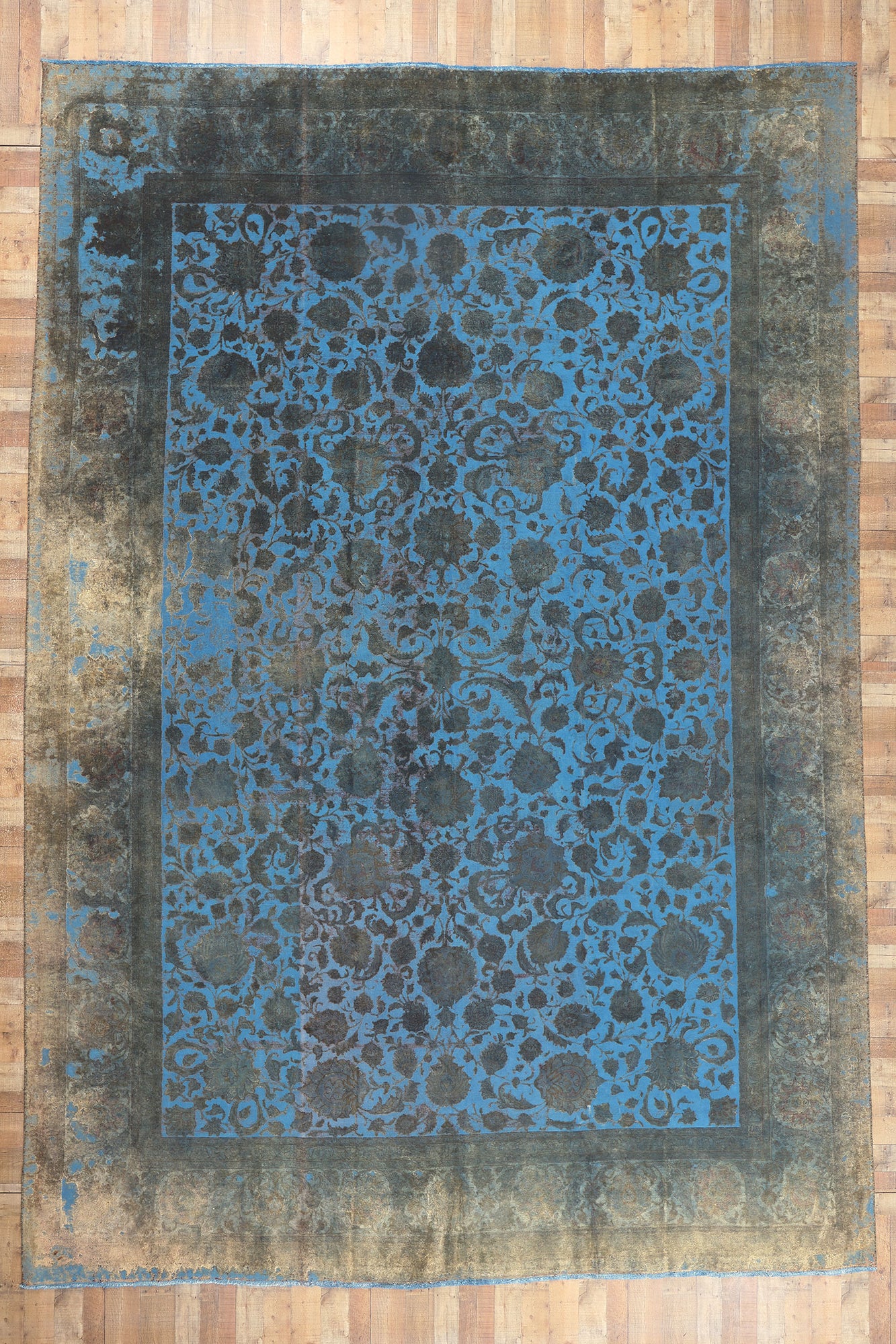 13 x 19 Vintage Persian Overdyed Rug 78579