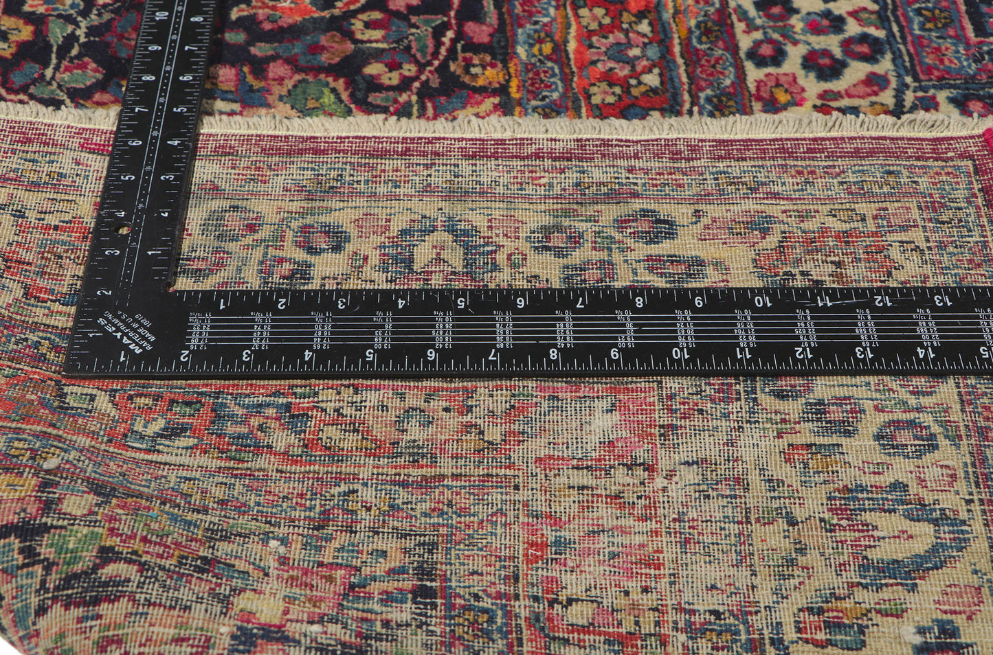 14 x 25 Antique Persian Mashhad Rug 78415