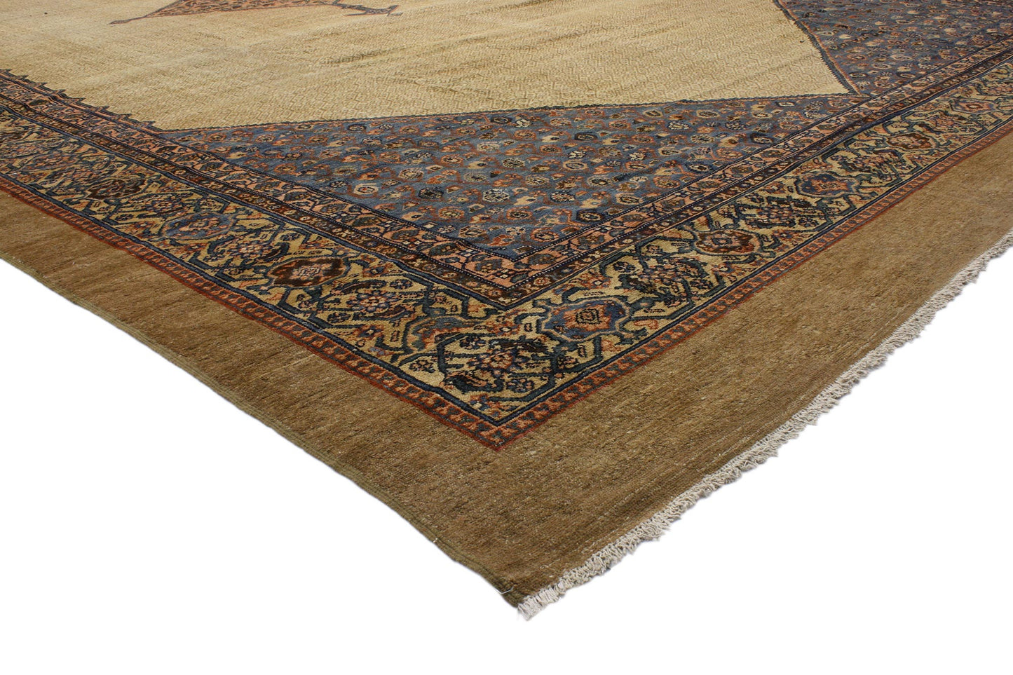 14 x 24 Antique Persian Malayer Rug 74396