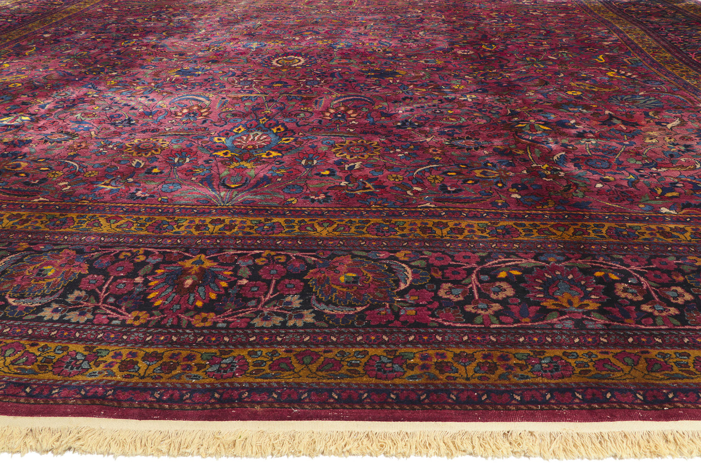 15 x 24 Antique Persian Mashhad Rug 78355