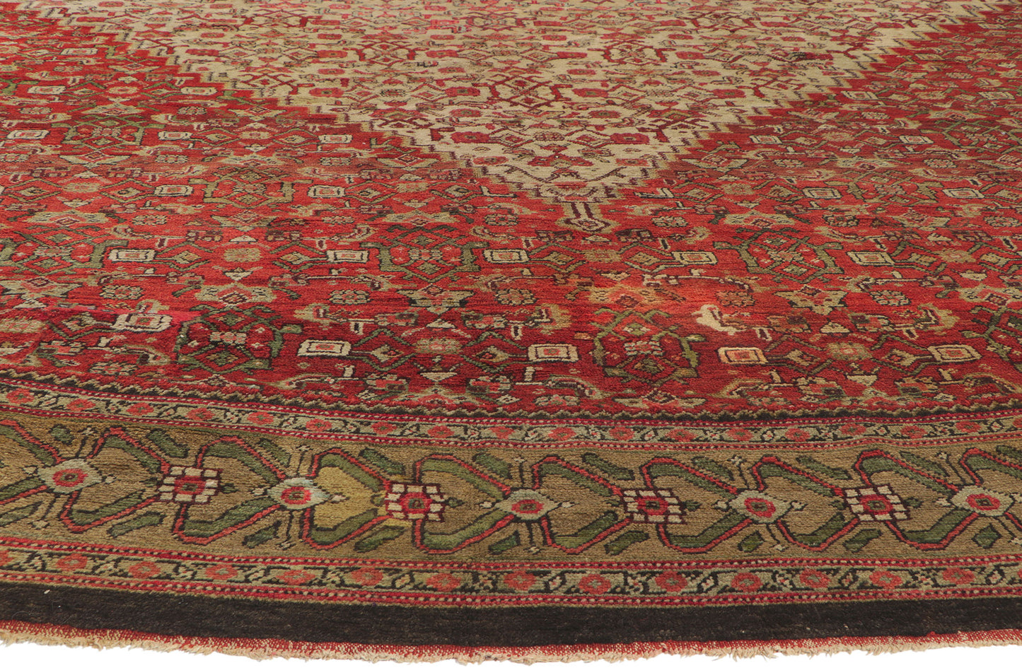 17 x 17 Antique Persian Sultanabad Rug 53828