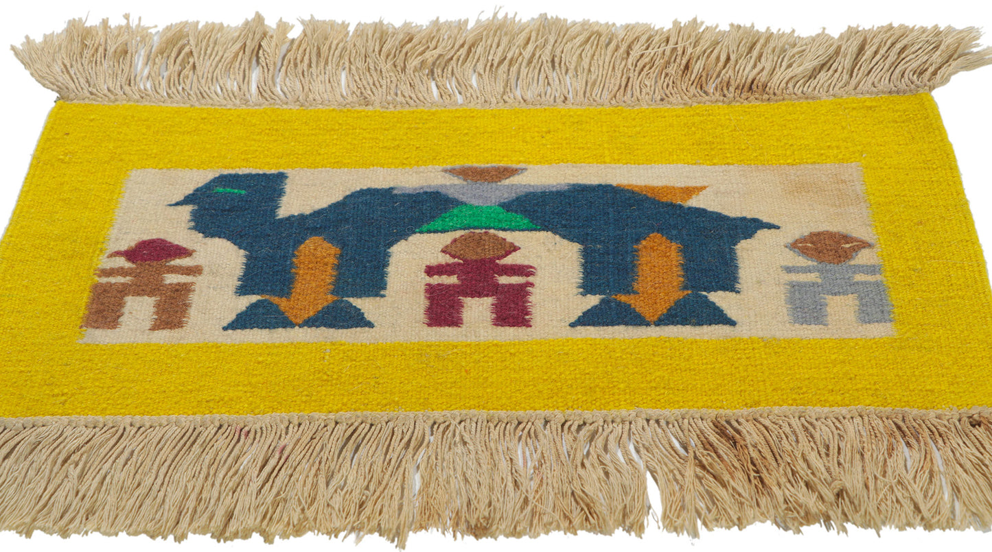 1 x 1 Vintage Peruvian Tapestry 78294