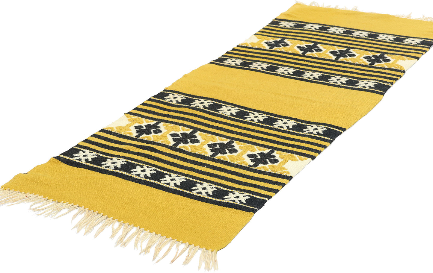 1 x 4 Vintage Yellow Greek Kilim Rug 78796