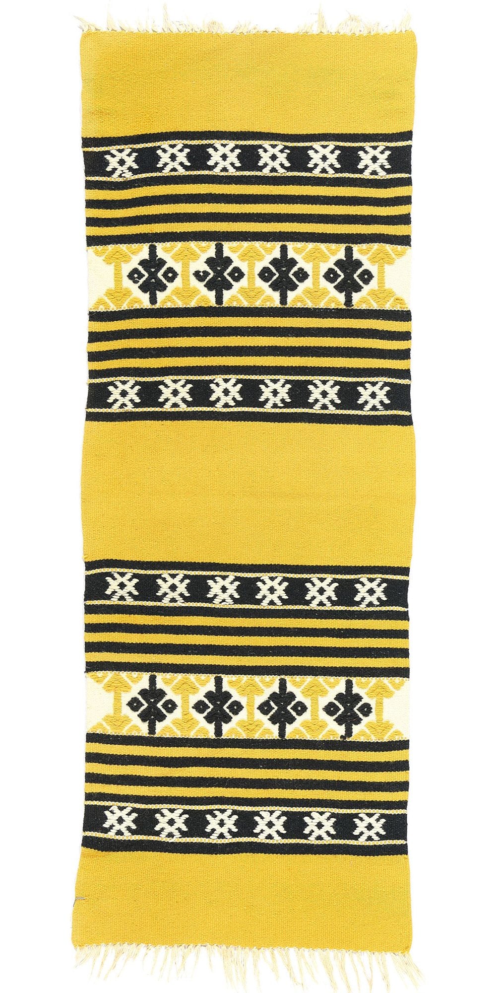 1 x 4 Vintage Yellow Greek Kilim Rug 78796