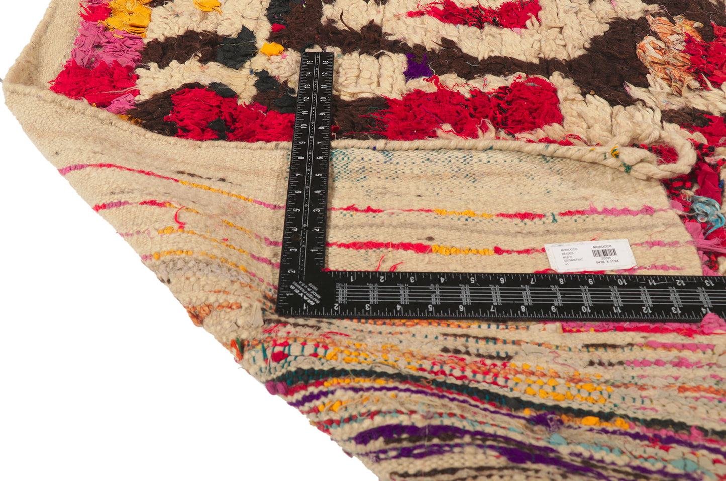 4 x 11 Vintage Talsint Moroccan Rag Rug 20095