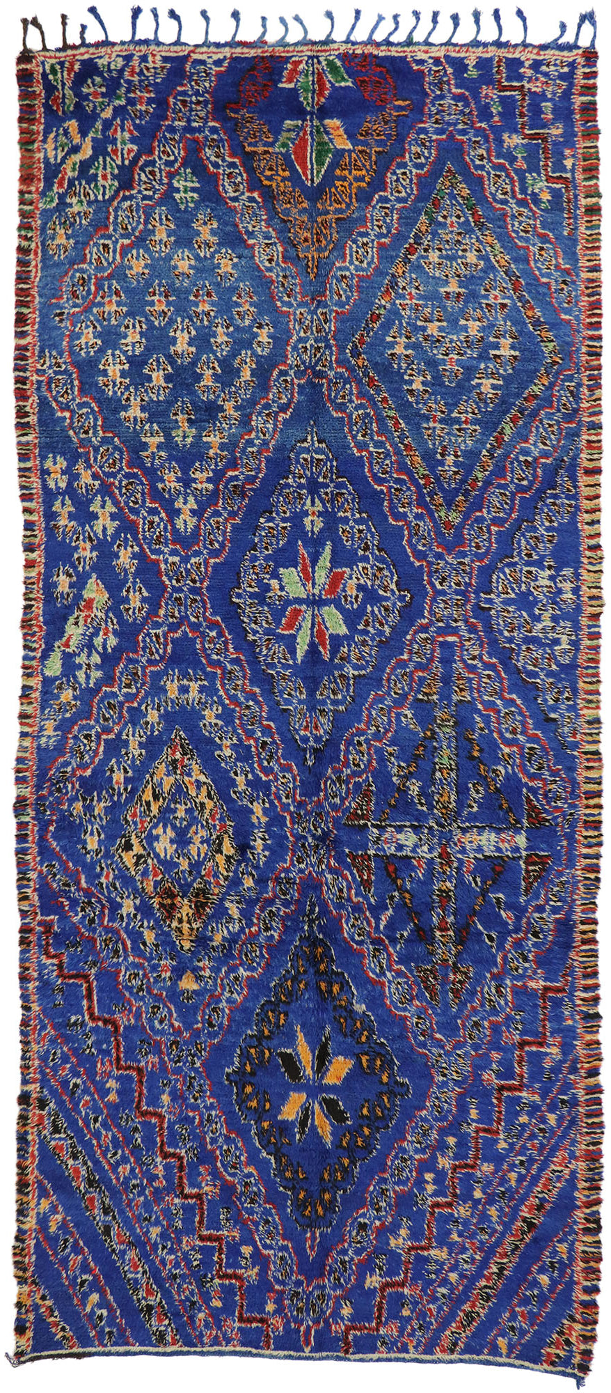 6 x 14 Vintage Blue Beni MGuild Moroccan Rug 20123