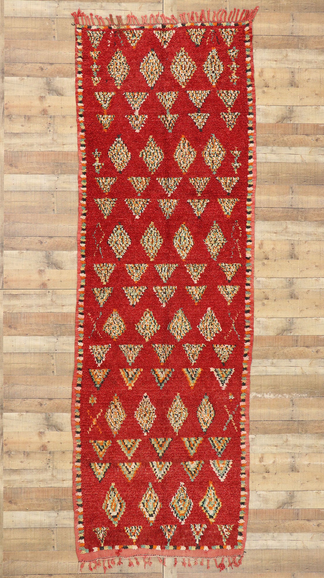 4 x 12 Vintage Red Moroccan Azilal Rug 20168
