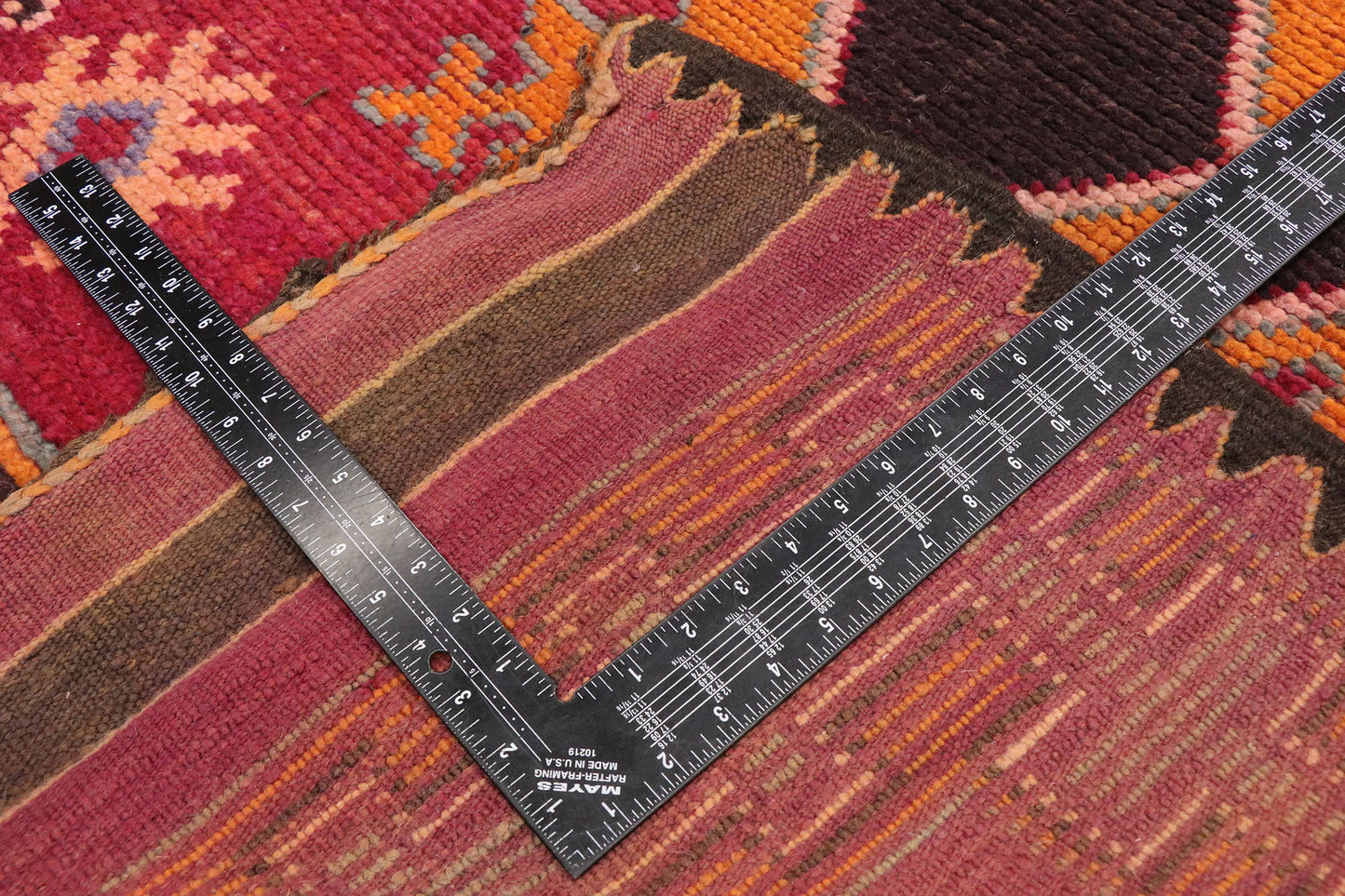 7 x 15 Vintage Red Boujad Moroccan Rug 20190