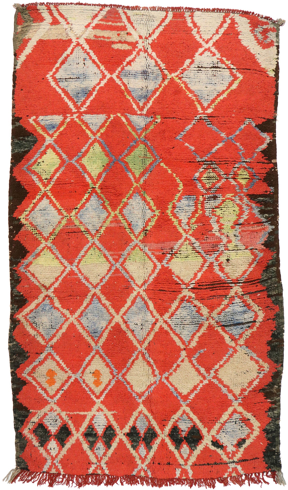 4 x 7 Vintage Red Boujad Moroccan Rug 20233