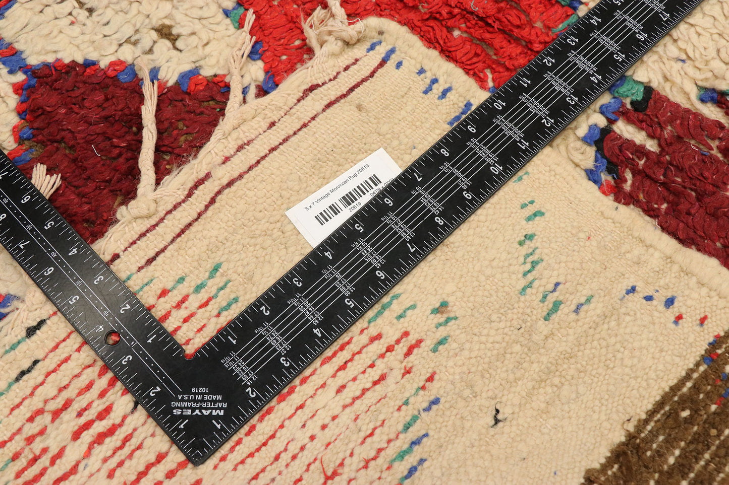 5 x 7 Vintage Moroccan Azilal Rug 20619