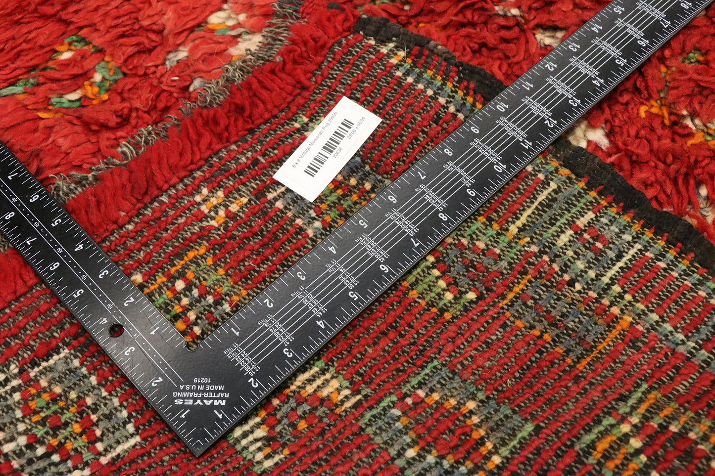 6 x 8 Vintage Red Beni MGuild Moroccan Rug 20636