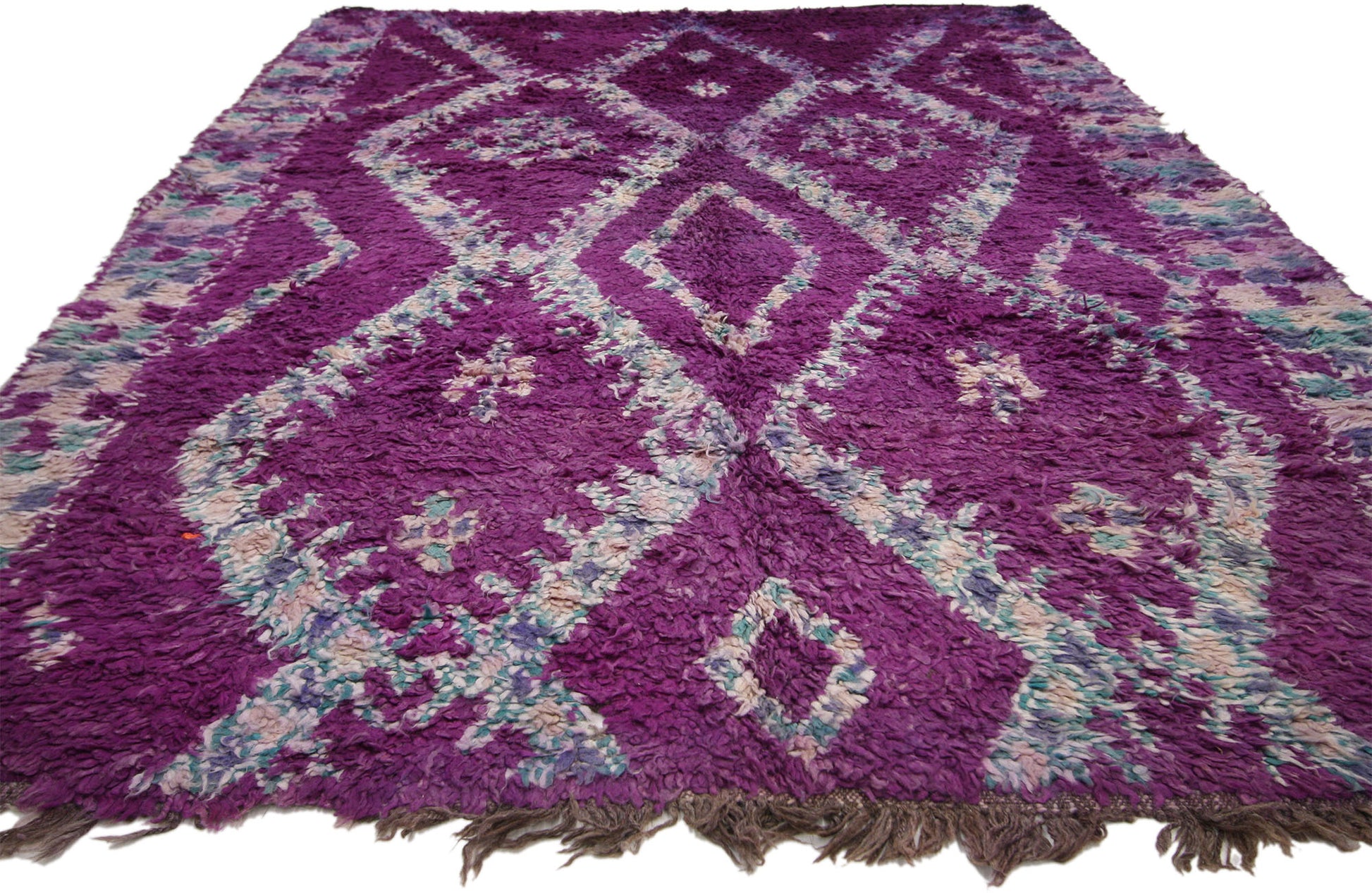 7 x 9 Vintage Beni MGuild Purple Moroccan Rug 20685