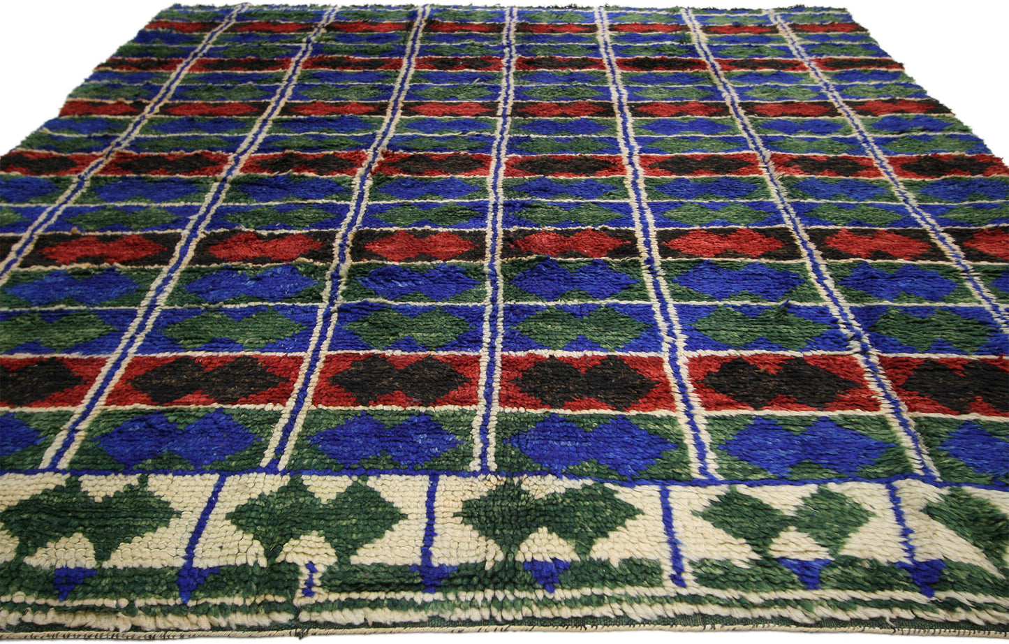 7 x 8 Vintage Blue Moroccan Rug 20721