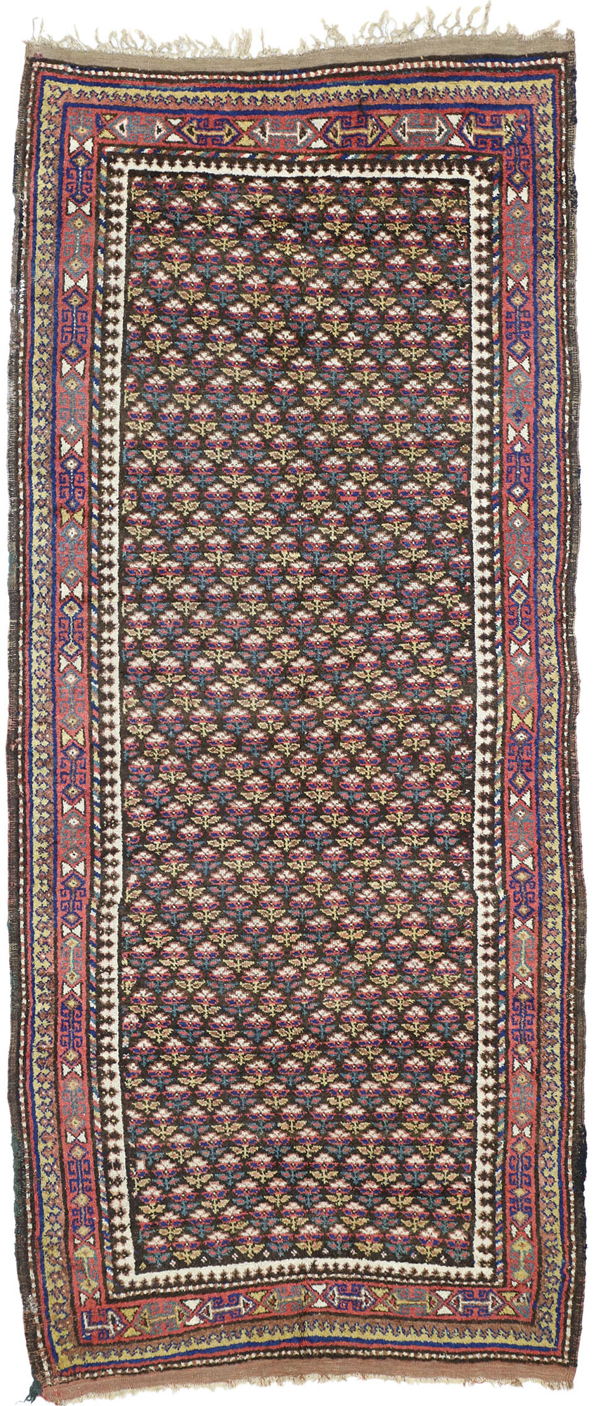4 x 10 Antique Persian Kurdish Runner 20795