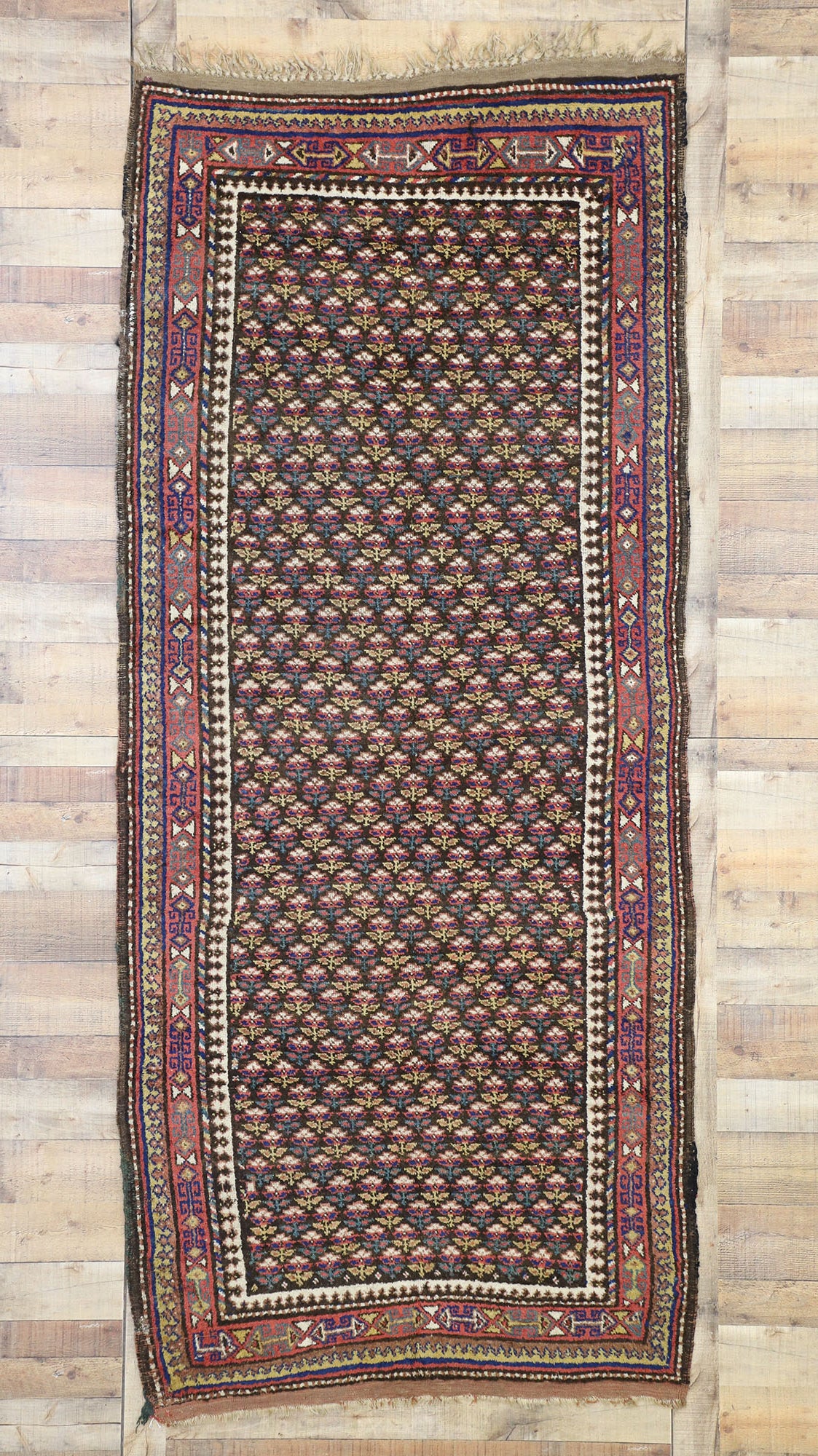 4 x 10 Antique Persian Kurdish Runner 20795