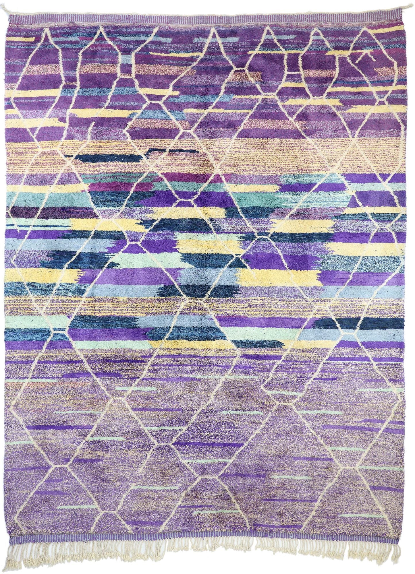 10 x 13 Modern Purple Beni Mrirt Moroccan Rug 20809