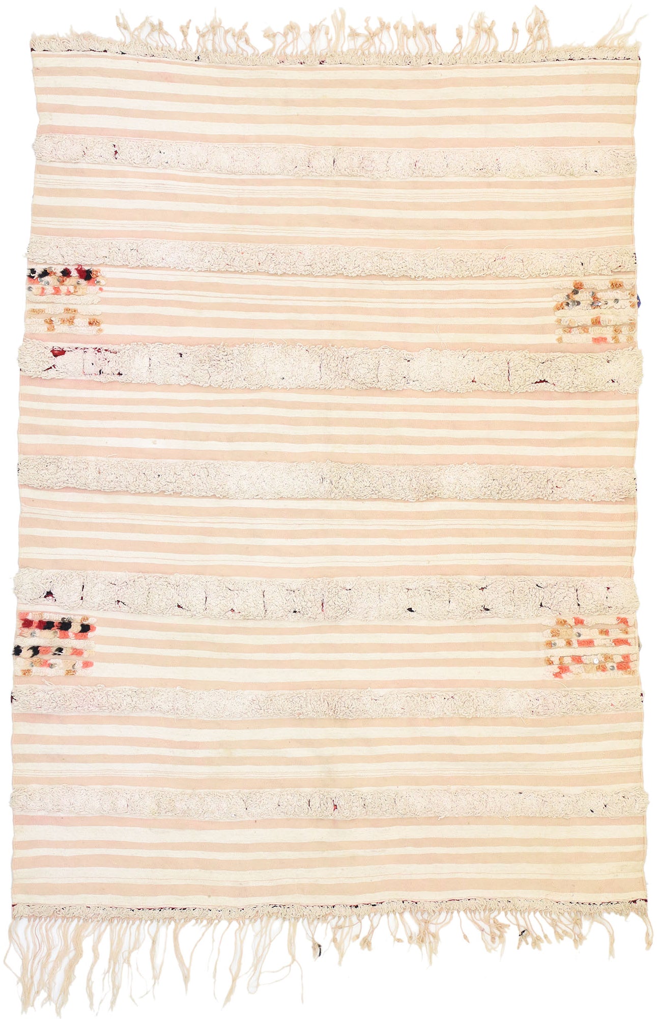 3 x 6 Vintage Moroccan Wedding Blanket Rug 20822
