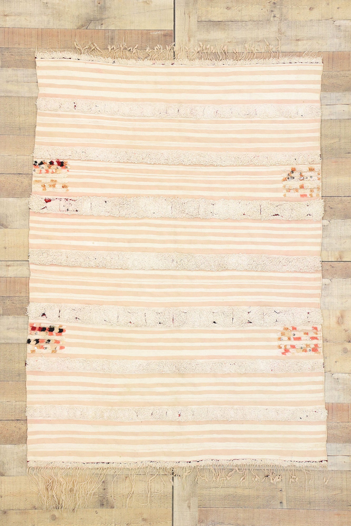 3 x 6 Vintage Moroccan Wedding Blanket Rug 20822