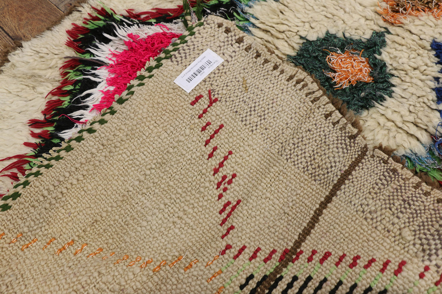 3 x 4 Vintage Moroccan Azilal Rug 20840