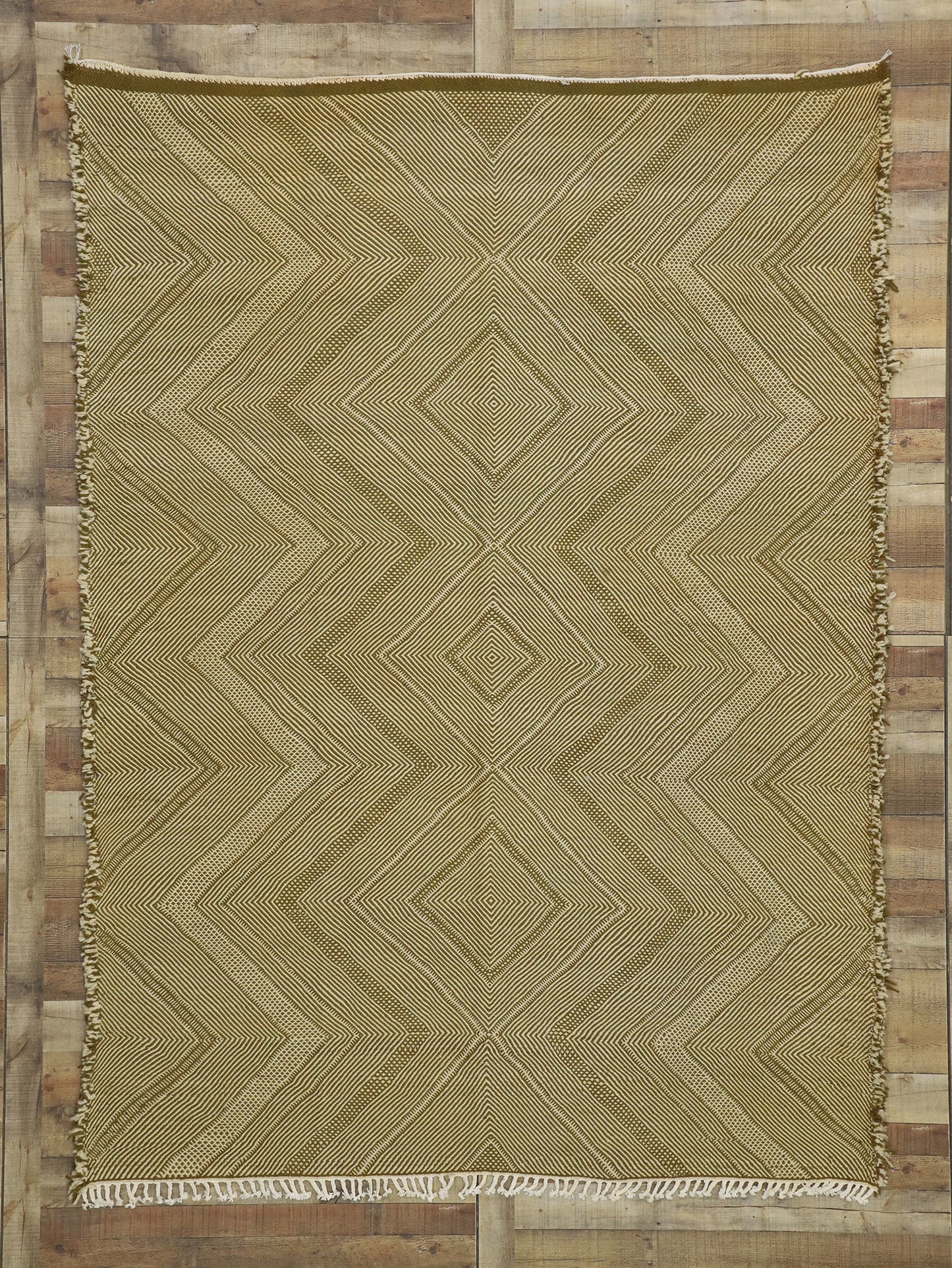 7 x 9 Vintage Brown Moroccan Kilim Rug 20886