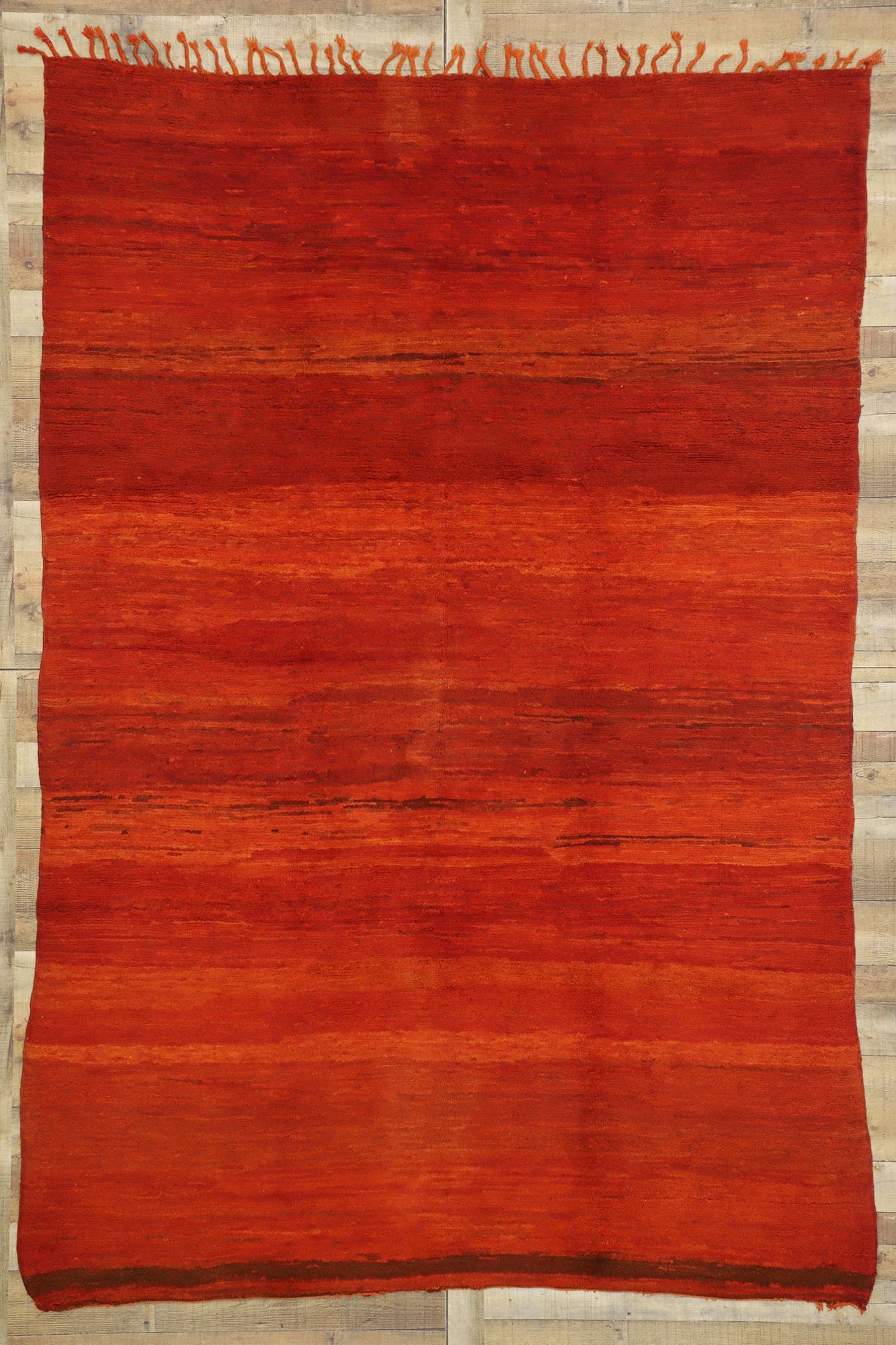 7 x 10 Vintage Red Beni Mrirt Moroccan Rug 20894