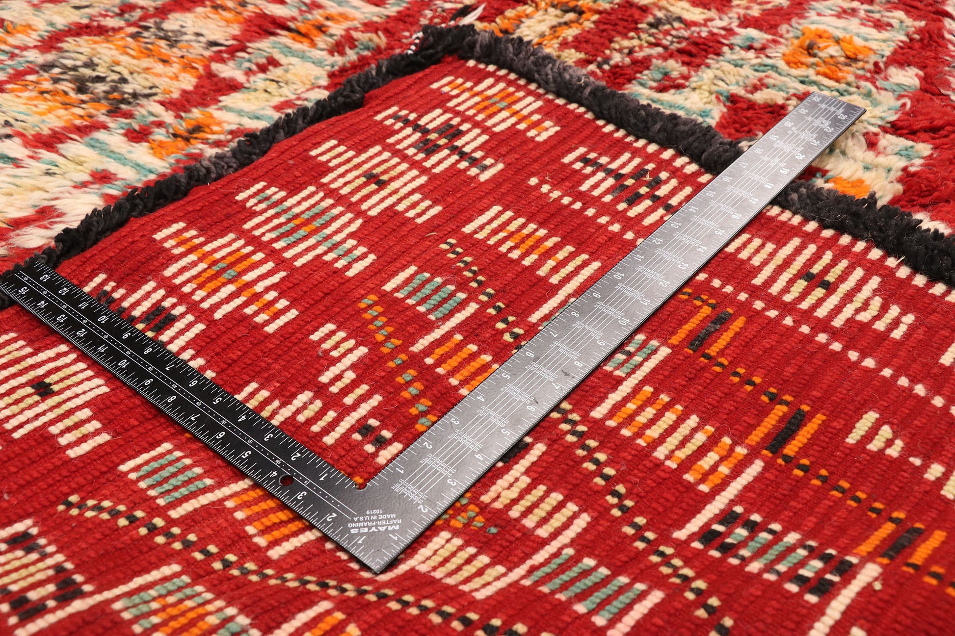 7 x 13 Vintage Red Beni MGuild Moroccan Rug 20941
