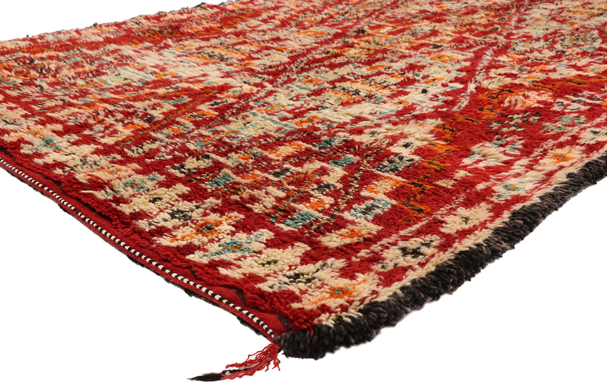 7 x 13 Vintage Red Beni MGuild Moroccan Rug 20941