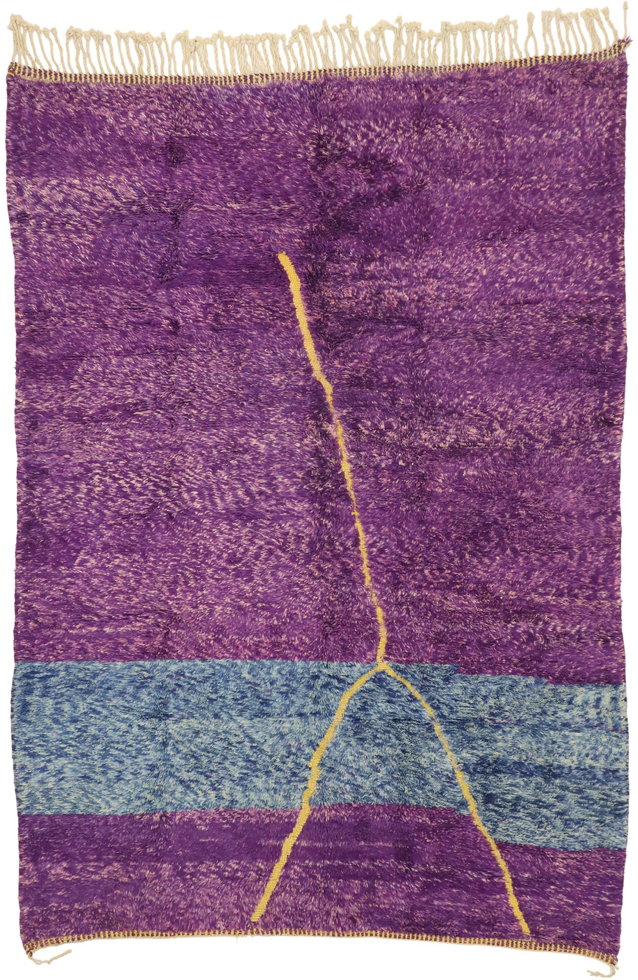 7 x 10 Modern Purple Beni Mrirt Moroccan Rug 20994